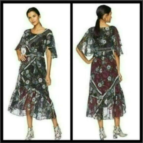 🌻NWT MSRP $128 Taylor Short Sleeve Print Dress Women's Size 10 - Picture 2 of 8